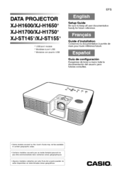 Casio XJ-H2600 Setup Manual