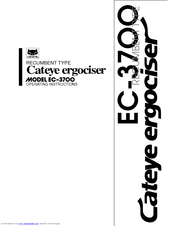 Cateye Ergociser EC-37OO Operating Instructions Manual