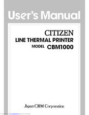 Citizen CBM-1000 User Manual