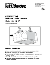 Chamberlain Security+ 2580 Owner's Manual