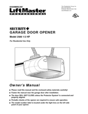 Chamberlain Security+ 2580 Owner's Manual
