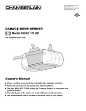 Chamberlain 995XDM Owner's Manual