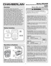 Chamberlain PIRV400R User Manual