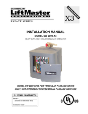 Chamberlain ESTATE SERIES SW 2000-X3 Installation Manual