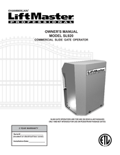 Chamberlain LIFTMASTER SL920 Owner's Manual
