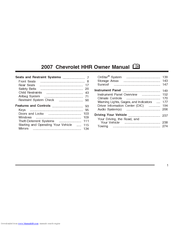 Chevrolet 2007 HHR Owner's Manual