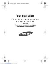 Samsung SGH-Blast Series User Manual