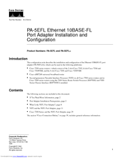 Cisco PA-5EFL= Installation And Configuration Manual