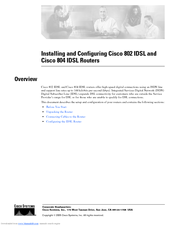 Cisco 804 Installation And Configuration Manual