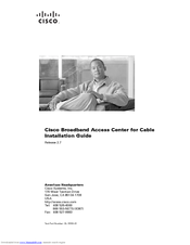 Cisco Broadband Access Center Installation Manual