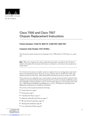Cisco 7000 and  7507 Chassis MAS-7K Replacement Instructions Manual