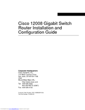 Cisco 12008 Installation And Configuration Manual