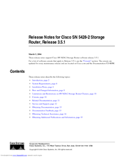 Cisco SN 5428-2 Release Notes