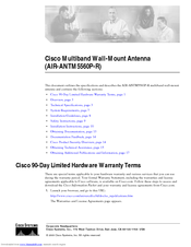 Cisco Multiband Wall-Mount Antenna AIR-ANTM5560P-R Specification Sheet