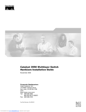 Cisco 3550 12G - Catalyst Switch - Stackable Hardware Installation Manual