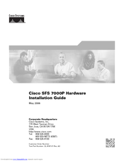 Cisco SFS InfiniBand Server Switch SFS 7000P Hardware Installation Manual