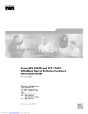 Cisco SFS InfiniBand Server Switch SFS 7000P Hardware Installation Manual