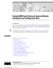 Cisco Network Analysis Module 6000 Installation And Configuration Manual