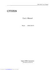 Citizen CBM-290 User Manual