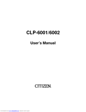 Citizen CLP 6001  CLP-6001 CLP-6001 User Manual
