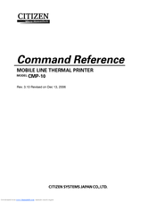 Citizen CMP-10 Command Reference Manual