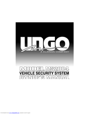 Clarion Ungo MS2004 Owner's Manual