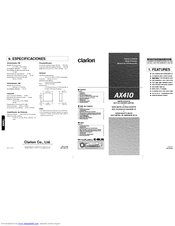 Clarion AX410 Owner's Manual