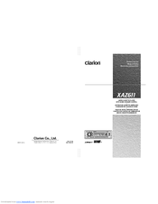 Clarion XAZ611 Owner's Manual
