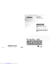 Clarion ProAudio DXZ535 Owner's Manual