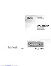Clarion DXZ835MP  DXZ835MP DXZ835MP Owner's Manual