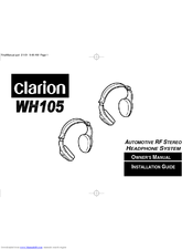 Clarion WH 105 Owner's Manual