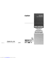 Clarion RMX855Dz Owner's Manual