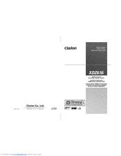 Clarion XDZ616 Owner's Manual