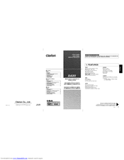 Clarion XA311 Owner's Manual