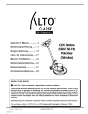 Clarke ALTO C2K Series Operator's Manual