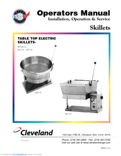 Cleveland SET-10 Installation, Operating & Service Manual