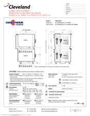 Cleveland Convotherm OGS-6.10 Specification Sheet
