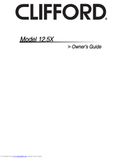 Clifford Matrix 12.5x Owner's Manual