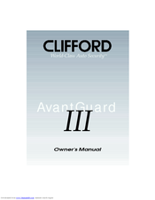 Clifford AvantGuard III Owner's Manual