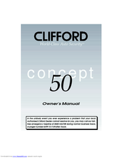 Clifford concept 50 Owner's Manual