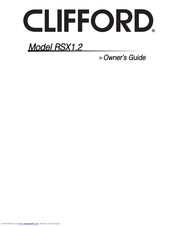 Clifford Model RSX1.2 Owner's Manual