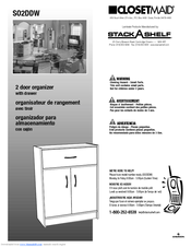Closet Maid 2 Door Organizer with Drawer SO2DDW Installation Instructions Manual