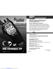 Cobra Marine MR HH400X VP Owner's Manual