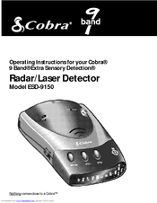 Cobra ESD-9150 Operating Instructions Manual