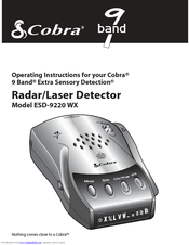Cobra ESD-9220 WX Operating Instructions Manual