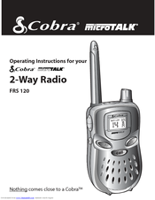 Cobra microTALK FRS 120 Operating Instructions Manual