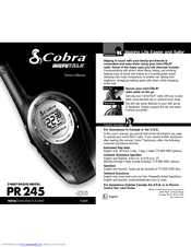 Cobra microTALK PR 245 Owner's Manual