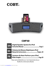 Coby CSMP160 - Digital Speaker System Instruction Manual
