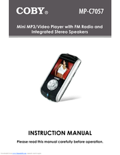 Coby C7097 - 2 GB Digital Player Instruction Manual