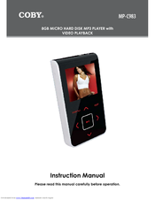 Coby C983 - MP 8 GB Digital Player Instruction Manual